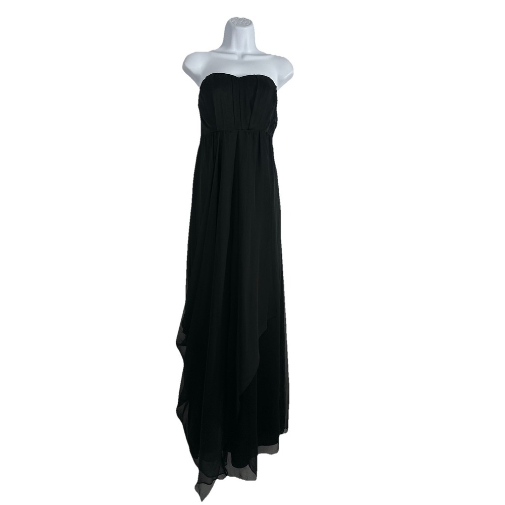 The Limited Event Black Strapless Midi Dress, Sz: 6  Formal Special Occasion
